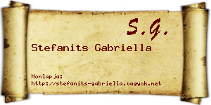 Stefanits Gabriella névjegykártya