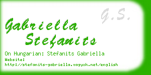 gabriella stefanits business card
